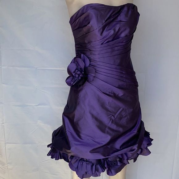 Mari Lee strapless purple prom dress size 3/4 - Picture 15 of 15